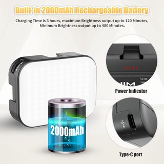 Luz LED Ulanzi VL100C Recargable Mini Nueva