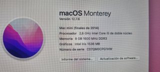 PC MAC MINI i5+PANTALLA 27+TECLADO+RATON