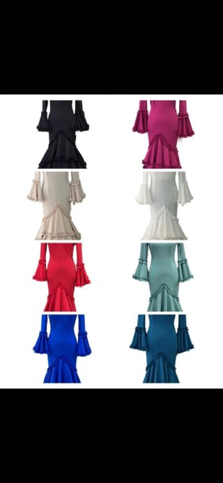 Traje de Flamenca Negro TODAS LAS TALLAS