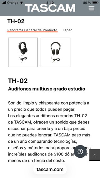 Auriculares TASCAM