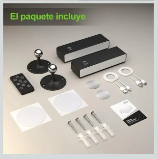 Pack 2 Apliques Pared Negro con Mando NUEVOS