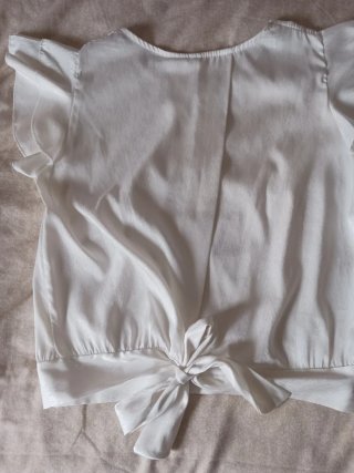 Camisa blanca volantes talla S