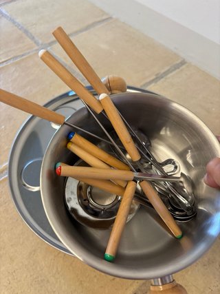 Set Fondue Acero Inoxidable