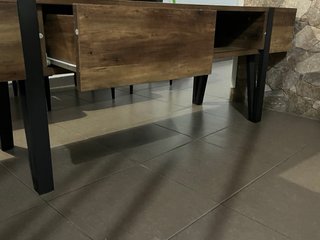 Mesa de salón madera y metal
