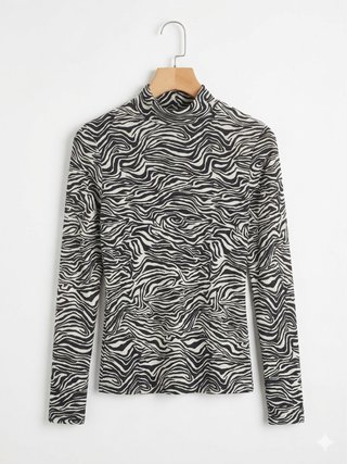 Camiseta Stradivarius cuello alto Talla S