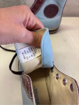 Converse All Stars Pelle Azzurro Marrone