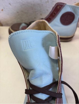 Converse All Stars Pelle Azzurro Marrone