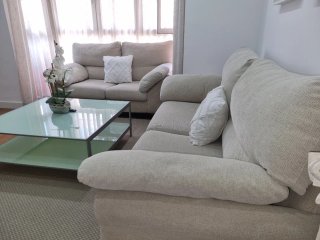 Sofás de tela beige