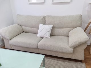 Sofás de tela beige