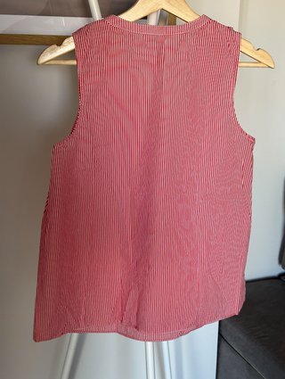 Blusa Stradivarius Rayas Rojas y Blancas