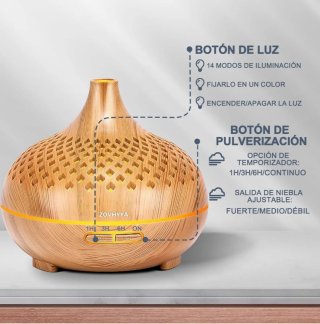 Difusor de Aroma Humidificador Aceites Esenciales