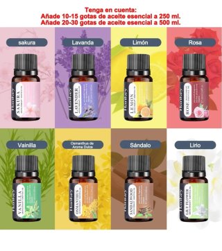 Difusor de Aroma Humidificador Aceites Esenciales