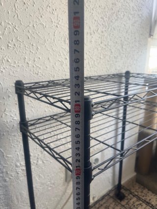 Estantería metálica negra 3 baldas