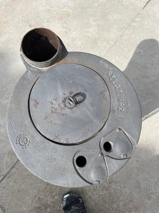 Estufa de leña rústica gris forja relax n 2