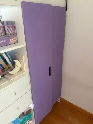 Cama alta IKEA SMÅSTAD con escritorio y armario