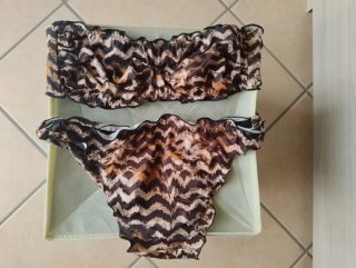 Bikini Susymix Tg L/44 Beige/Marrone in Elastane