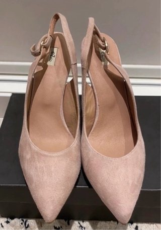 Zapatos de ante piel vuelta Ezzio rosa maquillaje.