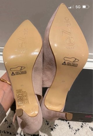 Zapatos de ante piel vuelta Ezzio rosa maquillaje.