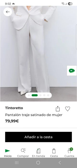 Traje pantalón blanco