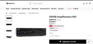 Amplificatore Auna CD708 150W Nero