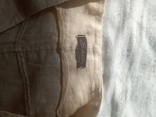 Gonna al ginocchio in cotone beige