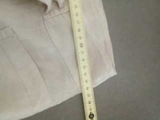 Gonna al ginocchio in cotone beige