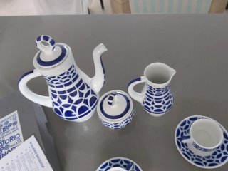 Juego de café Sargadelos azul y blanco