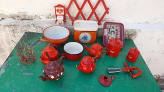 Lotto metallo smaltato vintage