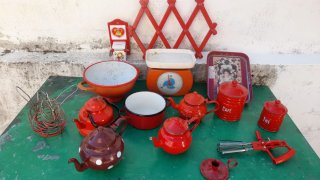 Lotto metallo smaltato vintage