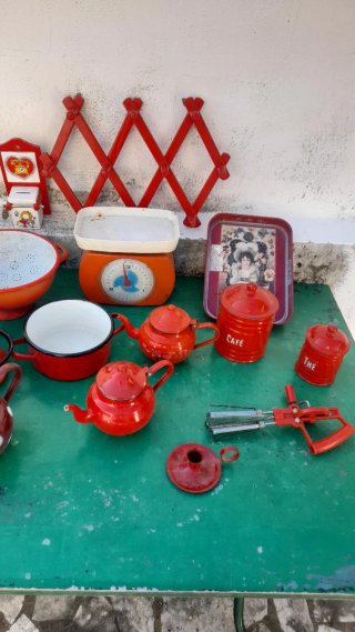 Lotto metallo smaltato vintage