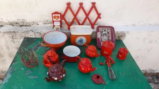 Lotto metallo smaltato vintage