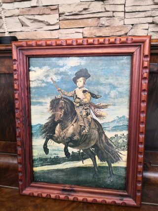 Cuadro niño a caballo