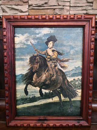 Cuadro niño a caballo
