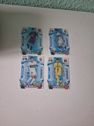 4 Cartas Fútbol Panini Diamante