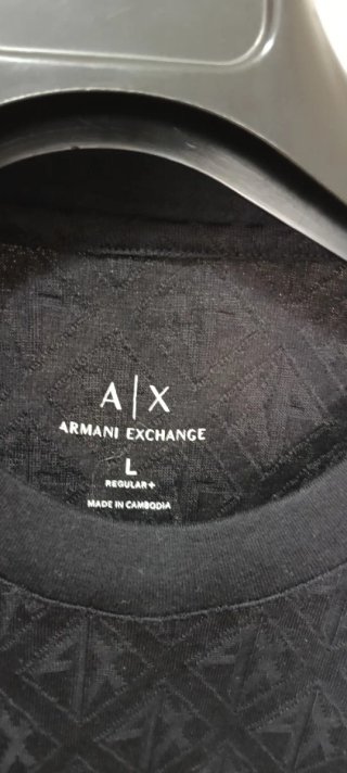 T-shirt Armani Exchange monogramma taglia L