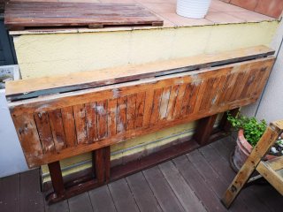 Mesa de jardín de teka