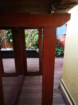 Mesa de jardín de teka
