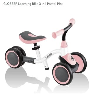 Bicicleta de Equilibrio 3en1 Pastel Pink
