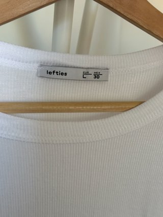 Camiseta canalé Lefties blanca Talla L