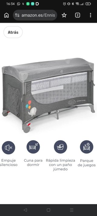 Cuna plegable 3 en 1