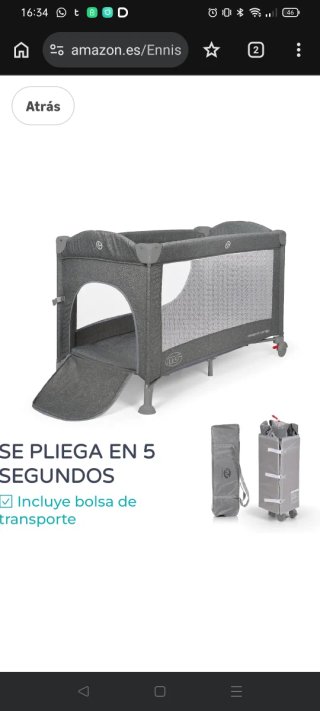 Cuna plegable 3 en 1