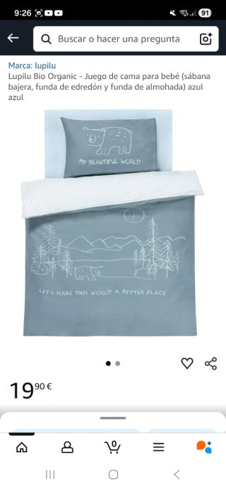 Juego de cama infantil Lupilu Bio Organic