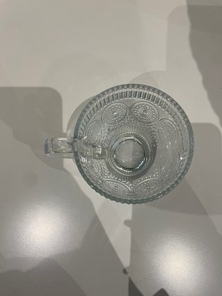 Tazza decorata / lavorata in vetro (210 ml)