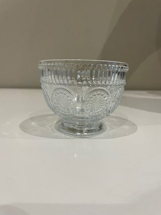 Tazza decorata / lavorata in vetro (210 ml)
