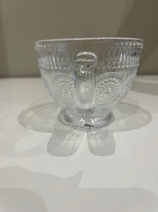 Tazza decorata / lavorata in vetro (440 ml)
