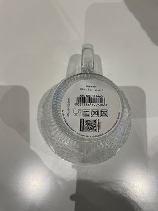 Tazza decorata / lavorata in vetro (440 ml)