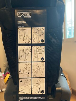 Maleta cabina con silla para bebé