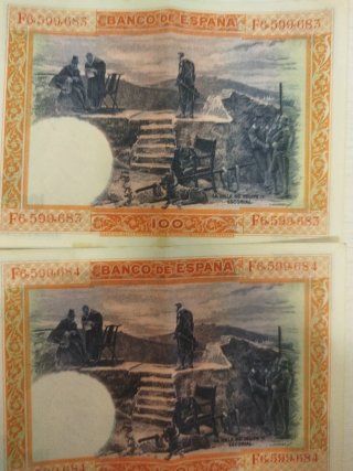 2 Billetes 100 Pesetas Banco de España 1925