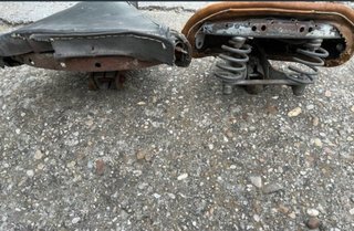 4 Sillines vintage de cuero