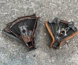 4 Sillines vintage de cuero